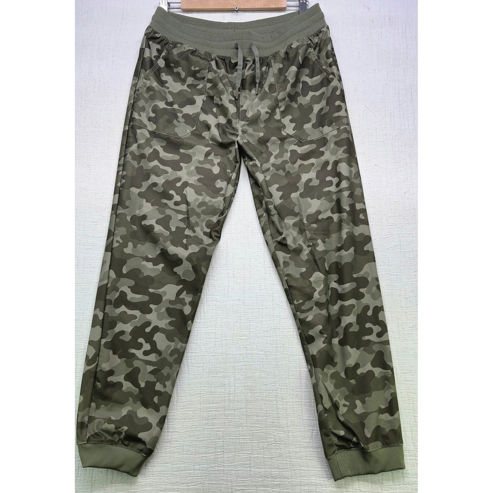 Wonder Nation Boys Camouflage Jogger Pants Green XL 14-16 Husky Camo Drawstring